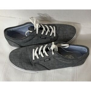 Vans Off The Wall Shoes Wm 9.5 Grey Canvas Skateboard Sneakers -Barely worn